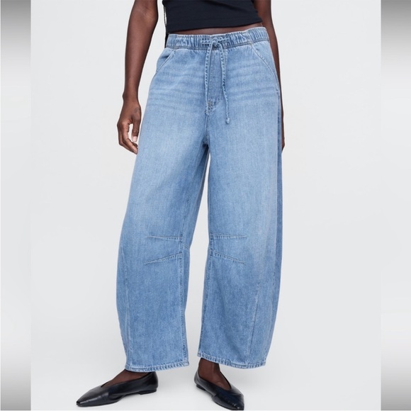 GAP Denim - Gap Women’s Denim Pull-On Barrel Jeans XL